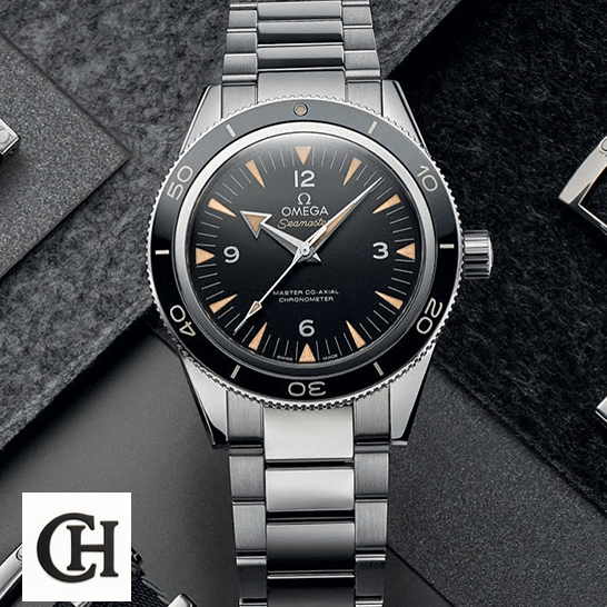 Omega Seamaster "Spectre" 233.32.41.21.01.001 "NATO Strap" Super Accurate Omega Seamaster Black Dial 300m Co Axial grey background