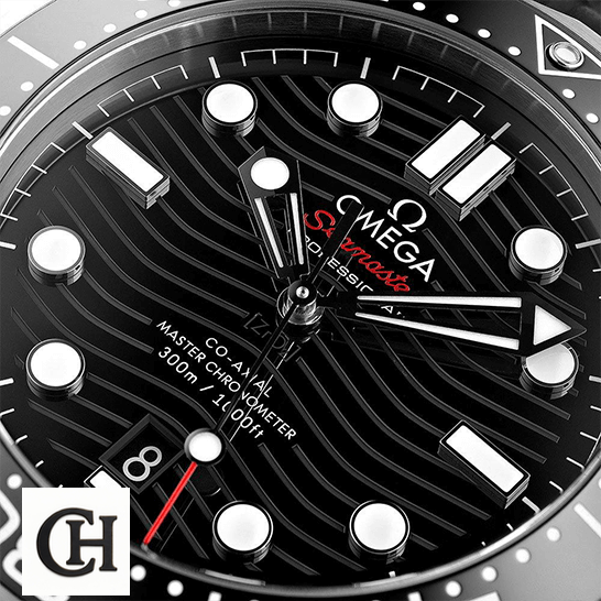Omega Seamaster Diver 210.32.42.20.01.001 Omega Seamaster Professional Black Dial close view