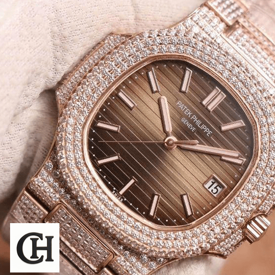 Patek Philippe Nautilus 5711 Patek Philippe Nautilus 5711-R8 Jumbo Iced Out Brown Dial