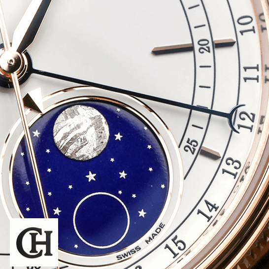 Rolex Cellini Moonphase 50535 Rolex Moonphase White Dial close analog view