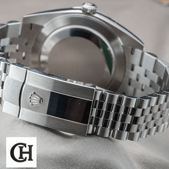 Rolex Datejust 126234 Rolex Datejust Stainless Stell Jubilee Bracelet closed clasp back view