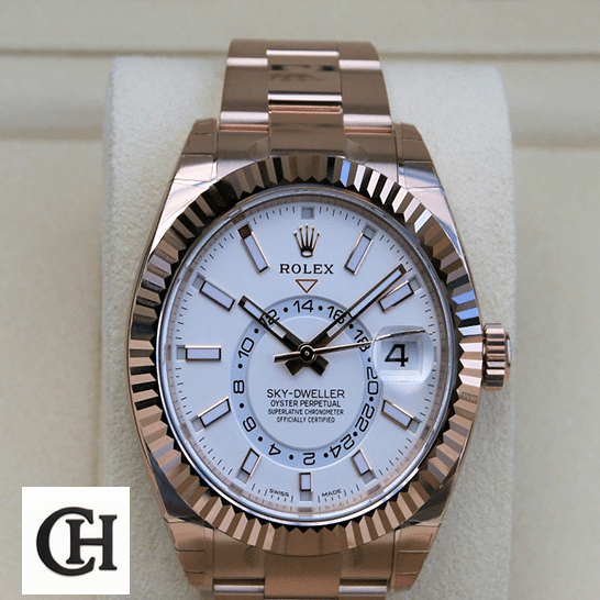 Rolex Sky-Dweller 326935 Rolex Sky-Dweller Rose Gold White Dial 326935-0005