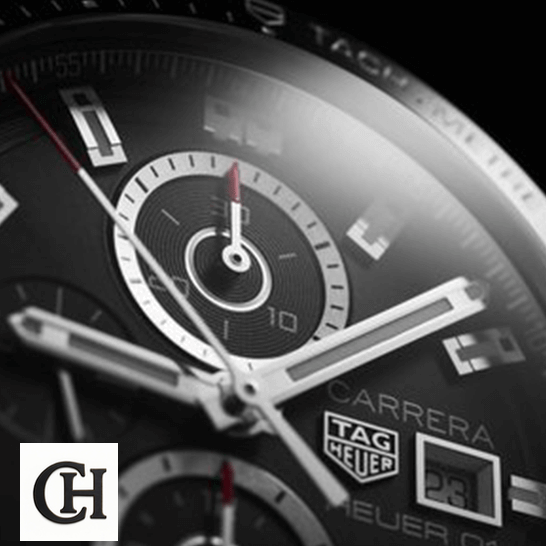 TAG Heuer Carrera Chronograph CBN2A1A.BA0643 Tag Heuer cAR201Z.BA0714 Carrera Black Dial front close view