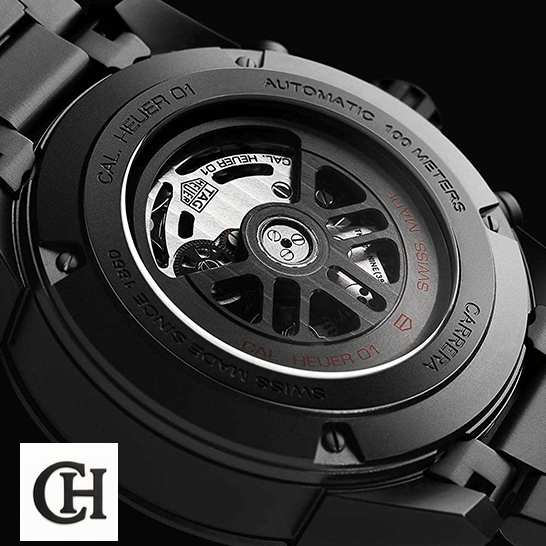 TAG Heuer Carrera 01 CAR2090.BH0729 "Black Skeleton" Top Grade Tag Heuer Carrera Stainless Steel Case upside view