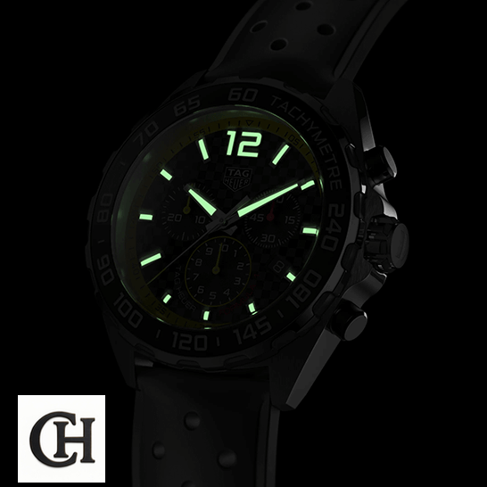 Tag Heuer Carrera Formula 1 Automatic dial phosphor