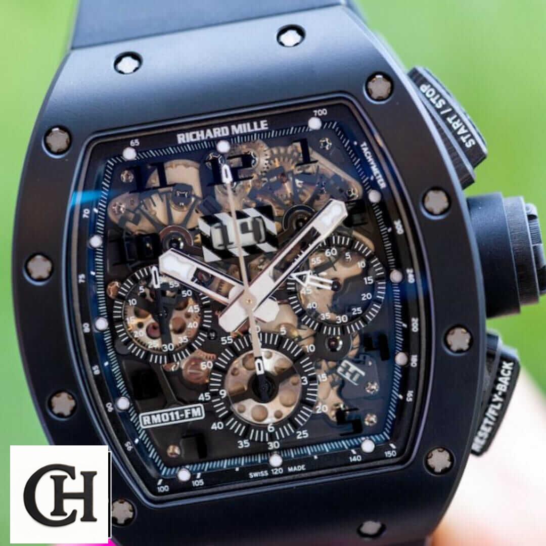 Richard Mille RM 011 Richard Mille RM011-FM Black Bezel crown / push button