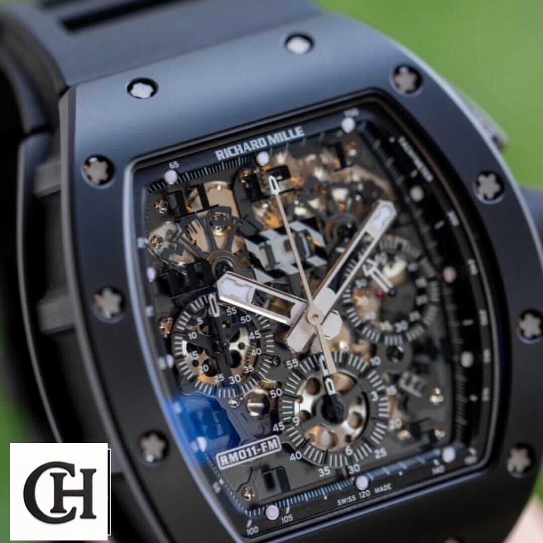Richard Mille RM 011 Richard Mille Black Dial close view