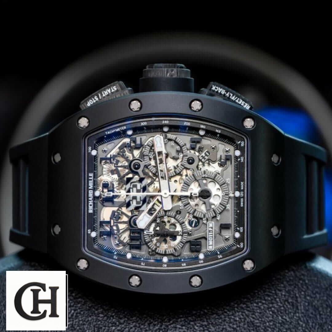Richard Mille RM 011 Richard Mille Grey Dial Black Bezel crown / push button