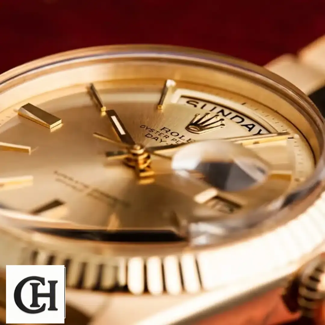 Rolex Day-Date 40 228238-0003 Champagne Dial close analog view