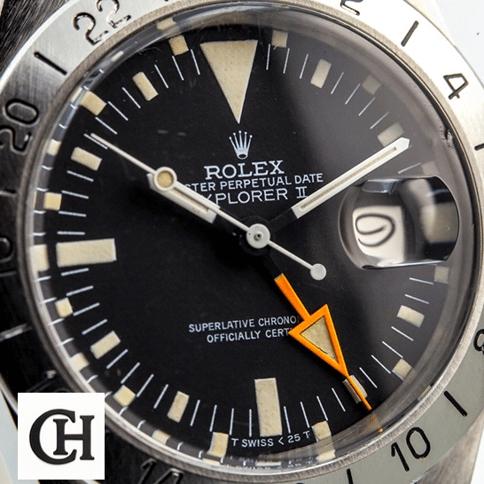 Rolex Explorer II 1655 "Steve McQueen" Vintage Handcrafted Rolex Explorer II 1655 (Antique) Black Dial WARO025