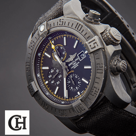 Breitling Super Avenger II M133711A/BF30 Breitling Super Avenger M133711ABF30 Black Bezel side view
