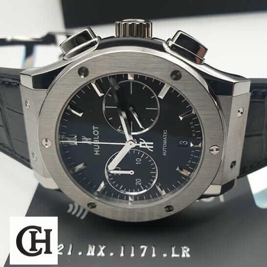 Hublot Classic Fusion 521.NX.7071.LR "Racing Grey" First-Class hublot leather strap 6 Hublot 521.NX.1171.RX Classic Fusion Black Dial Steel Bezel push button