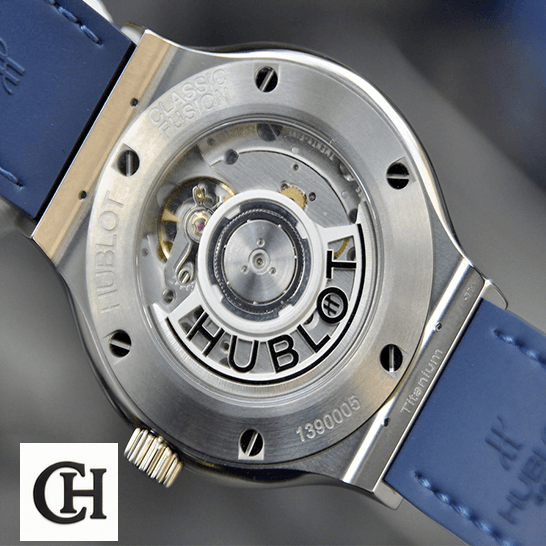 Omega Seamaster Diver 210.90.42.20.03.001 "Blue Titanium" Perfect Hublot Classic Fusion Steel Case 1390006 upside view