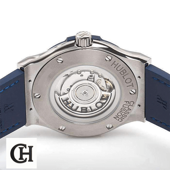Omega Seamaster Diver 210.90.42.20.03.001 "Blue Titanium" Perfect Hublot Classic Fusion Automatic Blue Sunray Stainless Steel Case white background