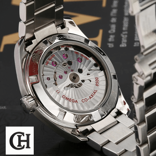 Omega Seamaster 231.10.39.21.03.002 Omega Seamaster Co Axial Stainless Steel Case Bracelet upside view