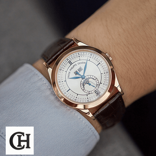 Patek Philippe Annual Calendar Moon Phase 5396R-001 "Rose Gold" True patek philippe complications 5396R 001 wrist patek-philippe-complications-5396R-001-wrist