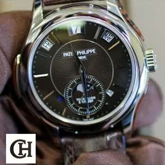 Patek Philippe Minute Repeater Tourbillon 5207P Patek Philippe Geneve Black Dial Steel Case on the hand