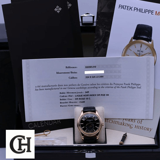 Patek Philippe Annual Calendar 5205R-010 patek_philippe_complications_automatic_black_dial_5205R-010_box