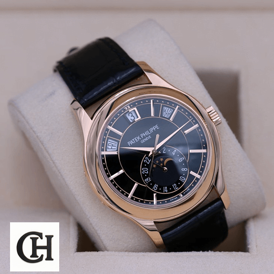 Patek Philippe Annual Calendar 5205R-010 patek_philippe_complications_automatic_black_dial_5205R-010_right
