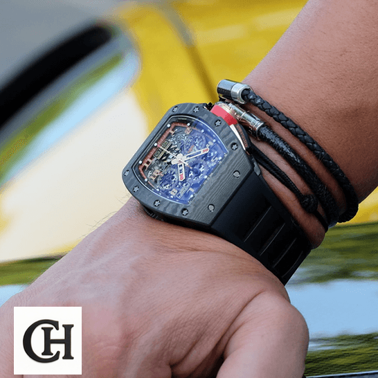 Richard Mille RM 011 "F1 Chronograph" Premium Richard Mille RM011 Romain Lotus f1 on the man wrist