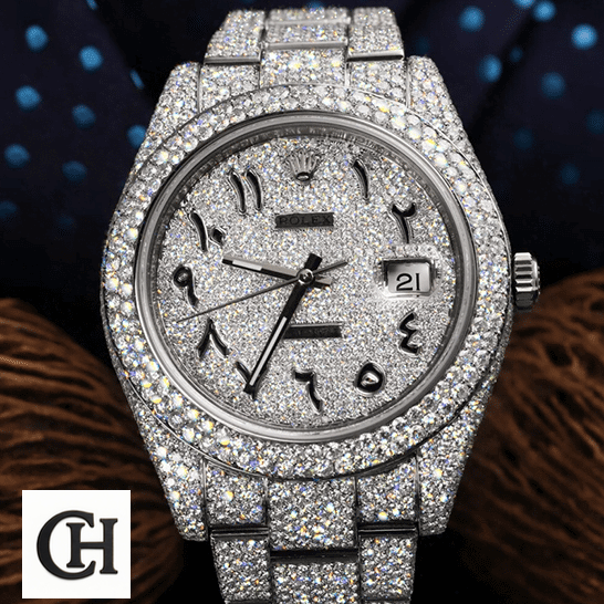 Rolex Datejust 126300 Rolex Datejust 116300 Arabic Numerial Dial Iced Out