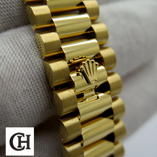 Rolex Day-Date 128348RBR "Pave Diamond Dial" Perfect Duplicate Edition rolex_day_date_yellow_gold_with_pave_diamond_dial_sapphire_128348RBR_0030_clasp_unitedluxurynet