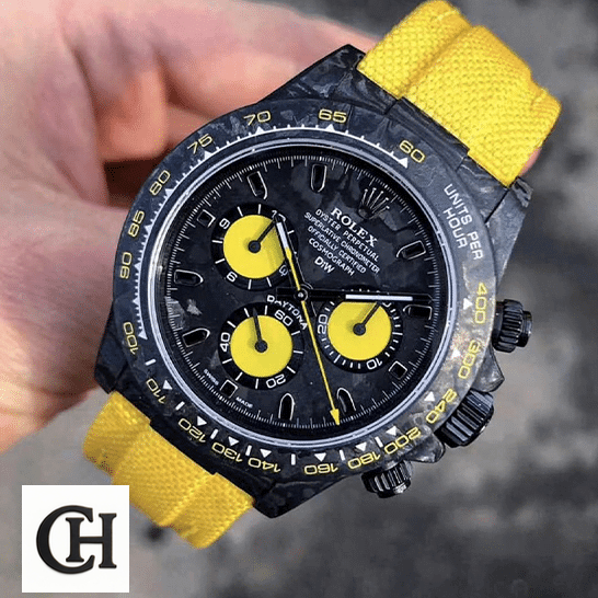 Rolex Cosmograph Daytona DIW Rolex Daytona Lemon Yellow Textile Bracelet