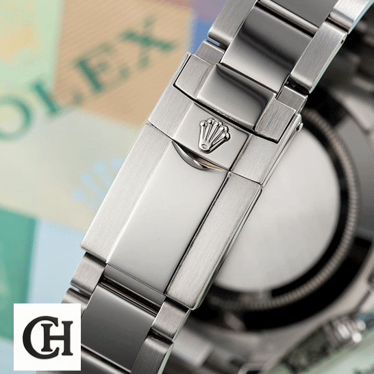 Rolex Cosmograph Daytona 116509 Rolex Daytona 116509 Stainless Steel Oyster Bracelet Fold Clasp on the Rolex logo