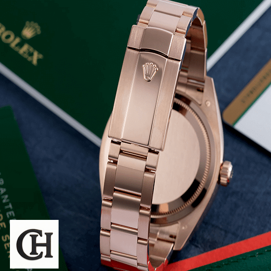Rolex Sky-Dweller 326935-0007 "Everose Rhodium Dial" Next Level rolex sky dweller 326935 sRO automatic everose rhodium dial oyster back unitedluxurynet 1 Rolex Sky-Dweller 326935-0007 Rose Gold Oyster Bracelet Fold Clasp on the Rolex Logo