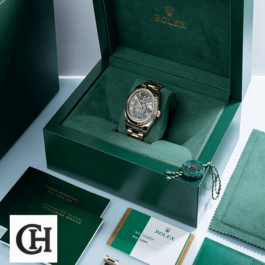Rolex Sky-Dweller 326935-0007 "Everose Rhodium Dial" Next Level rolex sky dweller 326935 sRO automatic everose rhodium dial oyster box unitedluxurynet 1 Rolex Sky-Dweller 326935-0007 Rhodium Dial & Guarantee Card in the Green Rolex BOX