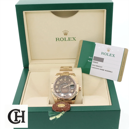 Rolex Sky-Dweller 326935 Rolex Sky-Dweller Chocolate Dial Rose Gold 326935-0003 Oyster in the Rolex Box