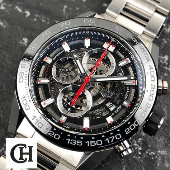 TAG Heuer Carrera 01 CAR2A1W.BA0703 "Black Steel" Collector’s tag heuer carrera calibre heuer 01 automatic chronograph CAR2A1W Tag Heuer Black Bezel & Dial Red Second Hand crown / push button
