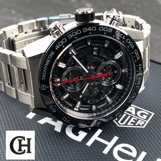 TAG Heuer Carrera 01 CAR2A1W.BA0703 "Black Steel" Collector’s tag heuer carrera calibre heuer 01 automatic chronograph CAR2A1W black Tag Heuer Calibre Carrera Heuer 01 Black Bezel on the box