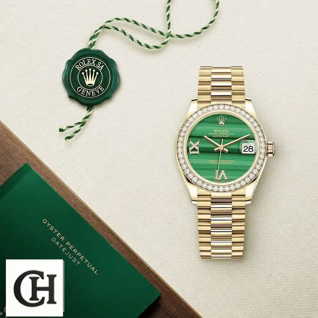 Rolex Datejust 31 278278-0004 diamond green dial and warranty card
