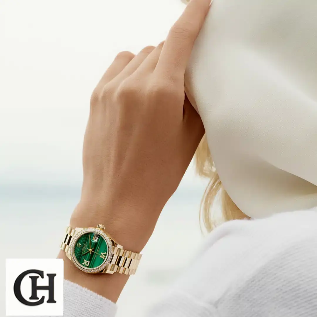 the woman has Rolex Datejust 31 278278-0004 on her wrist
