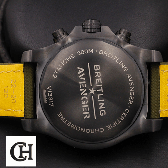 Breitling Avenger Night Mission V13317101L1X1 "Titanium" Premium breitling avenger chronograph 45 night mission V13317101L1X1 back breitling_avenger_chronograph_45_night_mission_V13317101L1X1_back