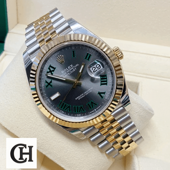 Rolex Datejust 36 Wimbledon Two Tone Jubilee in the box