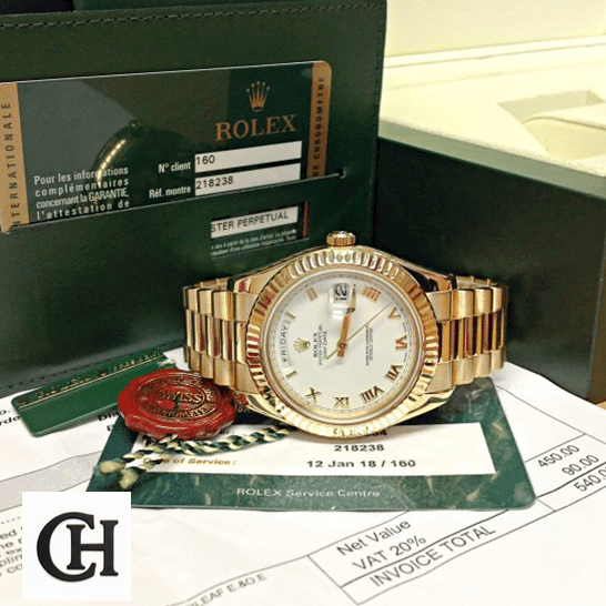 Rolex Day-Date 218238-0037 Precision Edition rolex day date 218238 0037 bracelet Rolex Day-Date II 218238-0037 & Warrantly Card