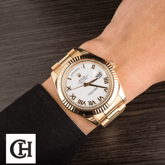 Rolex Day-Date 218238-0037 Precision Edition rolex day date 218238 0037 wrist Rolex Day-Date II 218238-0037 on his arm