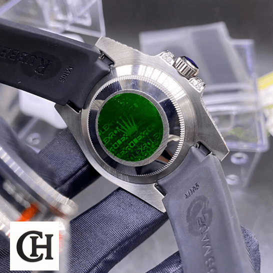 Rolex Submariner 116336 "Oysterflex" Ultimate rolex submariner 116336 back 1 Rolex Submariner 116336 Leather Bracelet stainless steel case