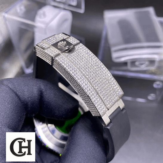 Rolex Submariner 116336 "Oysterflex" Ultimate rolex submariner 116336 clasp 1 Rolex 116336 Silicon Bracelet diamond clasp