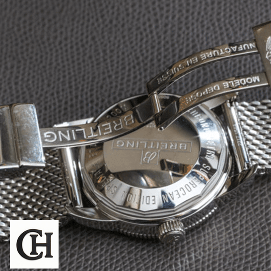 Breitling Superocean Heritage II B20 AB201016 Breiltling Heritage AB2010161C1A1A Stainless Steel Case upside view