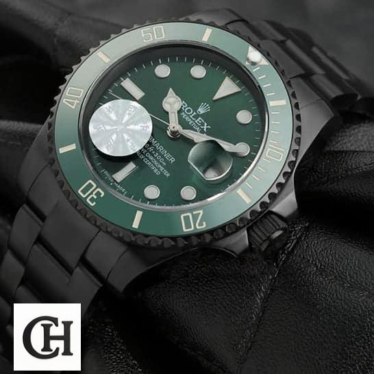 Rolex Submariner Blaken 116611N Rolex Blaken Green Dial on a Black Backround