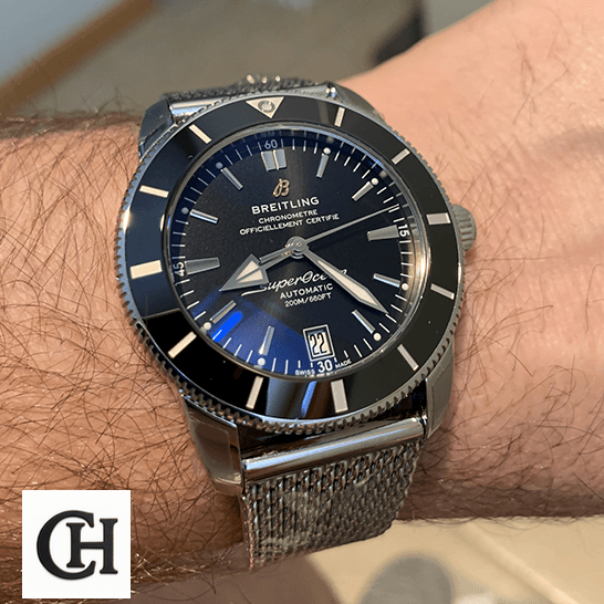 Breitling Superocean Heritage II B20 AB2020121B1A1 "Black Dial" Supreme breitling superocean heritage AB2010121B1A1 wrist Breitling Superocean Heritage AB2010121B1A1 Black Dial on the man wrist