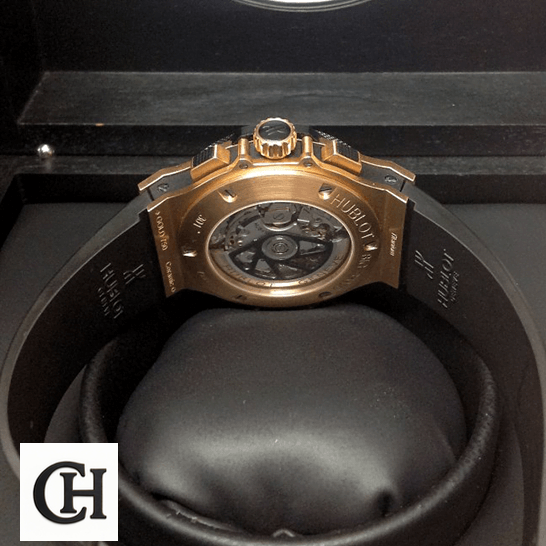 Hublot Big Bang 301.PM_.1780.RX Black Rubber Bracelet upside view