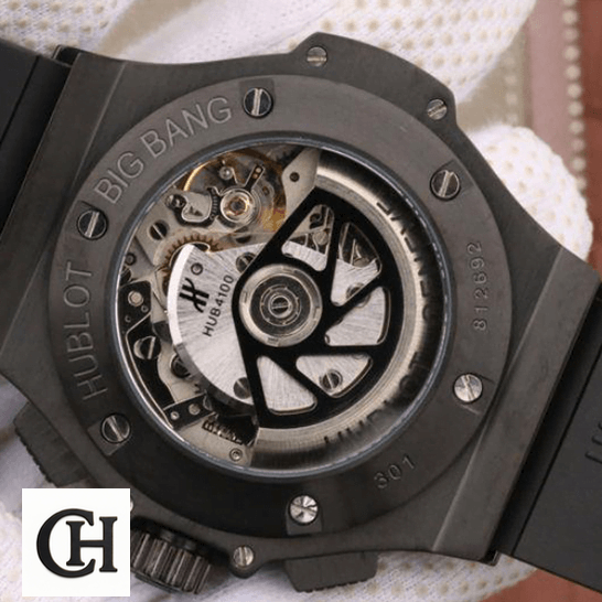Hublot Big Bang 301.CX.130.RX "Black Magic" Top Tier hublot big bang 301.cx.130.rx back 1 Hublot Big Bang 301.cx_.130.rx Black Case upside view