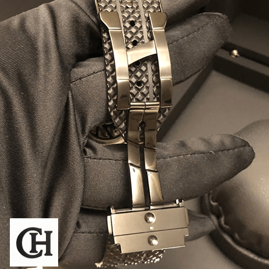 Hublot Big Bang 301.CX.130.RX "Black Magic" Top Tier hublot big bang 301.cx.130.rx clasp 1 Hublot Big Bang 301.cx_.130.rx Steel Clasp opened clasp