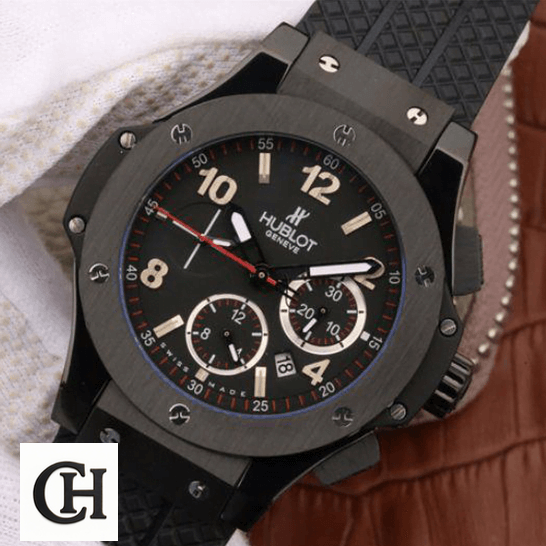 Hublot Big Bang 301.CX.130.RX "Black Magic" Top Tier hublot big bang 301.cx.130.rx tiltedright 1 Hublot Big Bang Black Dial Black Bezel red second hand