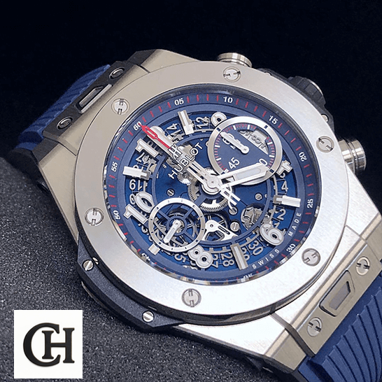 Hublot Big Bang Unico 411.JX.4802.RT "Sapphire" Elite hublot big bang unico blue 411 NX 5179 RX front Hublot Big Bang Unico Blue 411_NX_5179_RX Blue Dial