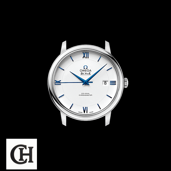 Omega De Ville Prestige 424.10.40.20.02.001 Omega De Ville Prestige White Dial black background